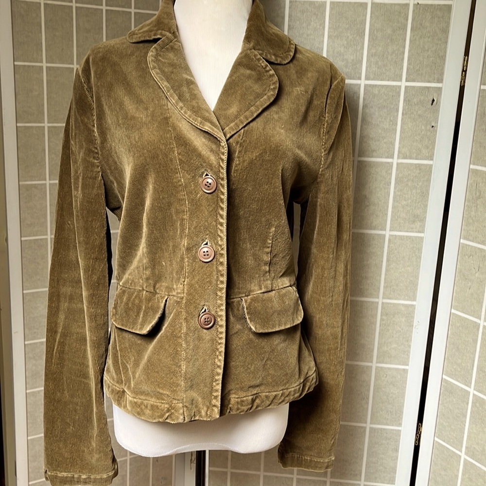 Corduroy Button-up Blazer